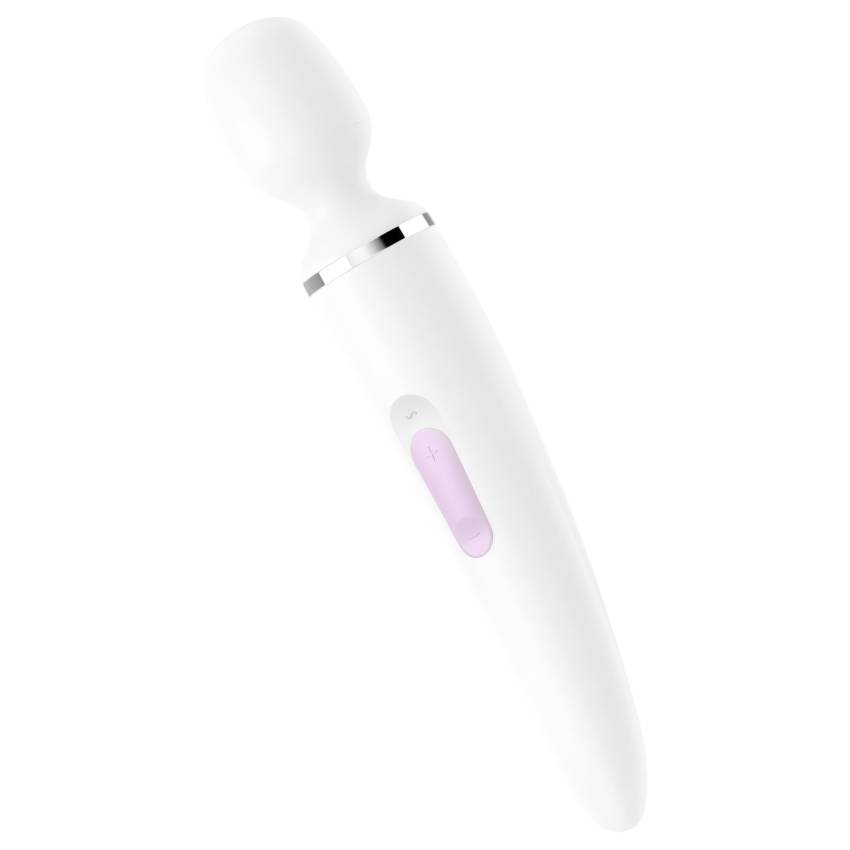 Satisfyer Wand-er Woman - vízálló masszírozó vibrátor (fehér) - Image 3