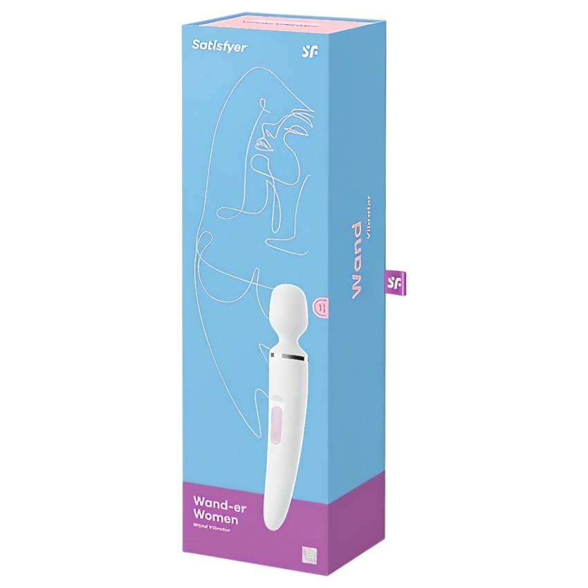 Satisfyer Wand-er Woman - vízálló masszírozó vibrátor (fehér) - Image 5