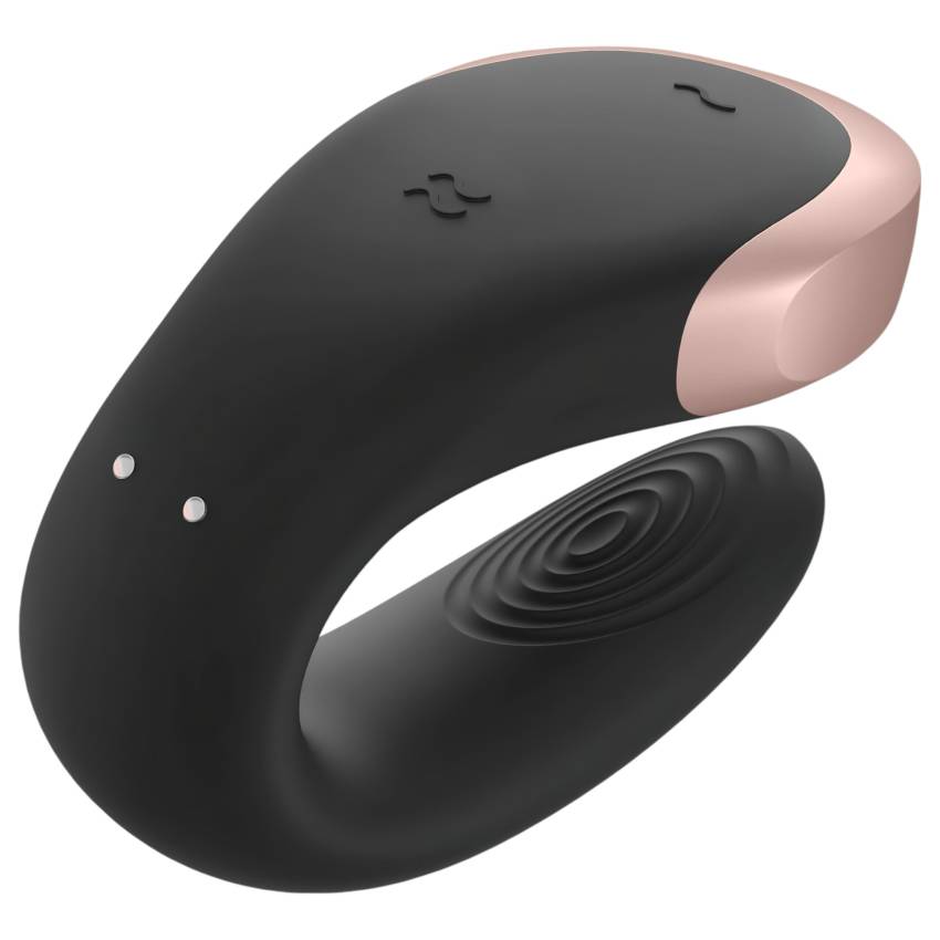 Satisfyer Double Love - okos, rádiós párvibrátor (fekete) - Image 2