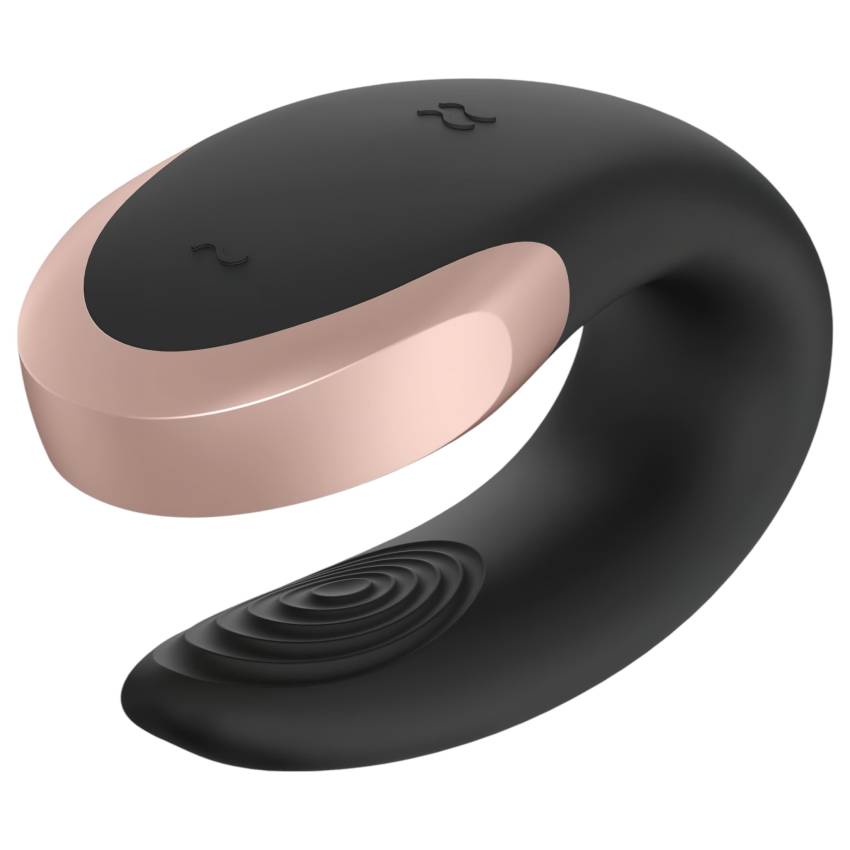 Satisfyer Double Love - okos, rádiós párvibrátor (fekete) - Image 5