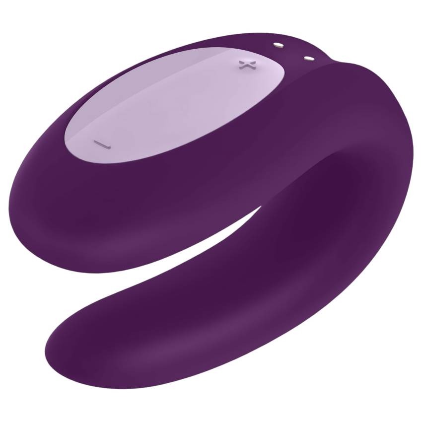 Satisfyer Double Joy - okos, vízálló párvibrátor (lila) - Image 4