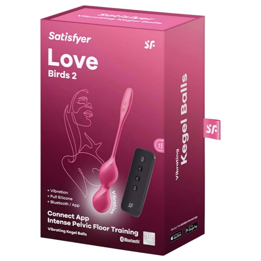 Satisfyer Love Birds 2 - okos, vibrációs gésagolyó (pink) - Image 5