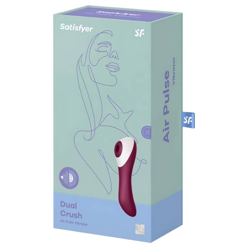 Satisfyer Dual Crush - akkus hüvelyi és csiklóvibrátor (piros) - Image 4