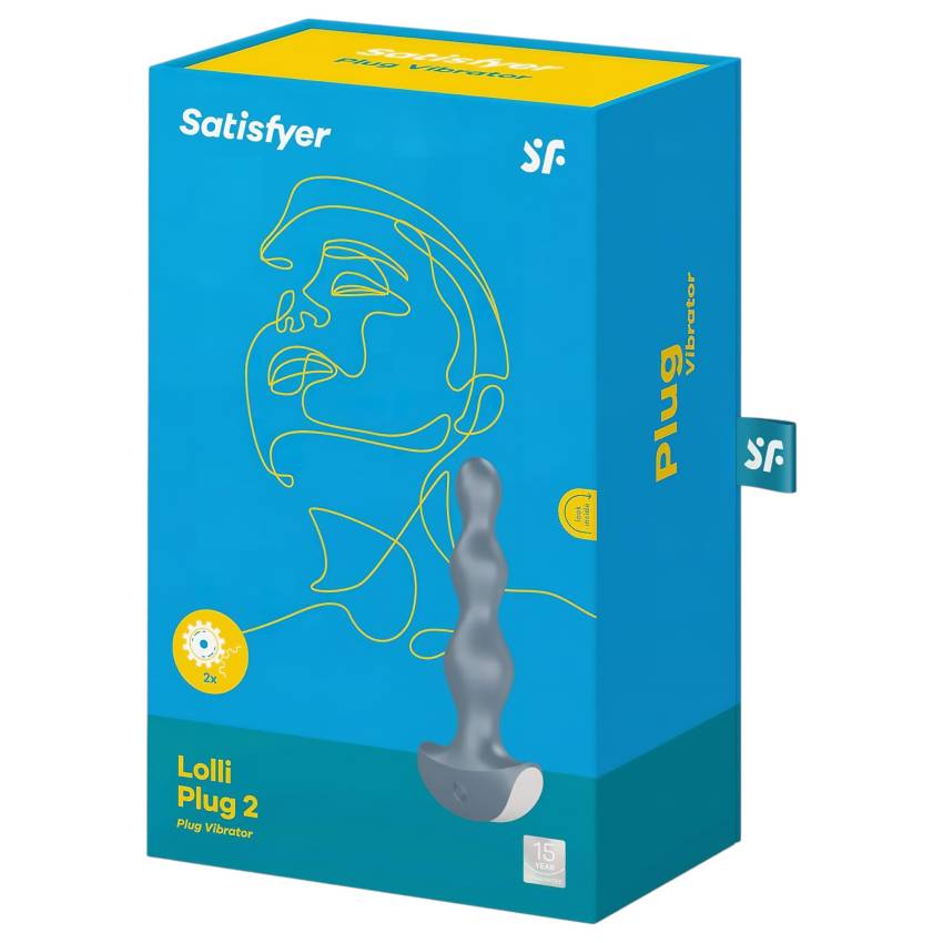 Satisfyer Lolli-Plug 2 - akkus, vízálló anál vibrátor (szürke) - Image 7