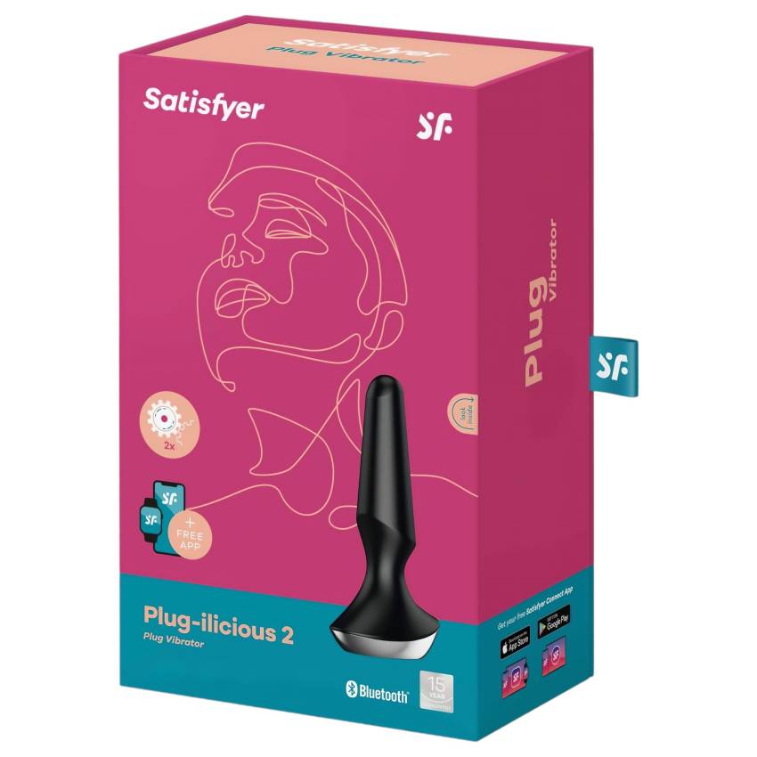 Satisfyer Plug-ilicious 2 - okos anál vibrátor (fekete) - Image 5