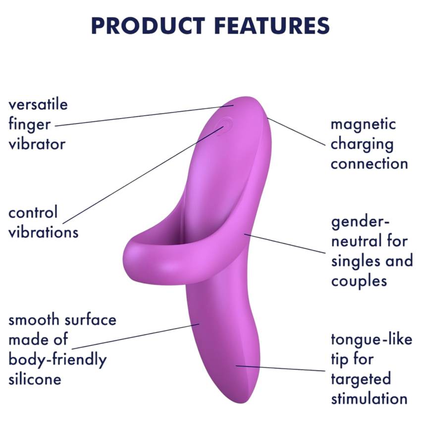 Satisfyer Bold Lover - akkus, vízálló ujj vibrátor (pink) - Image 7