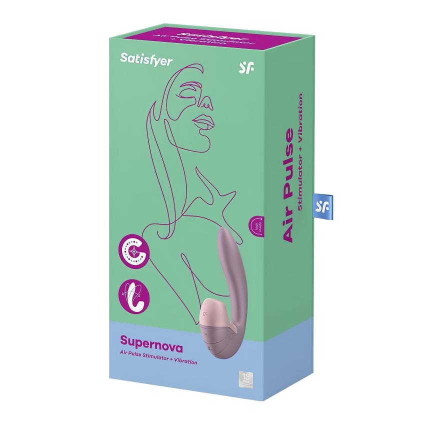 Satisfyer Supernova - akkus, léghullámos 2in1 vibrátor (pink) - Image 4