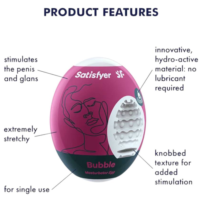 Satisfyer Egg Bubble - tojás maszturbátor (1db) - Image 4