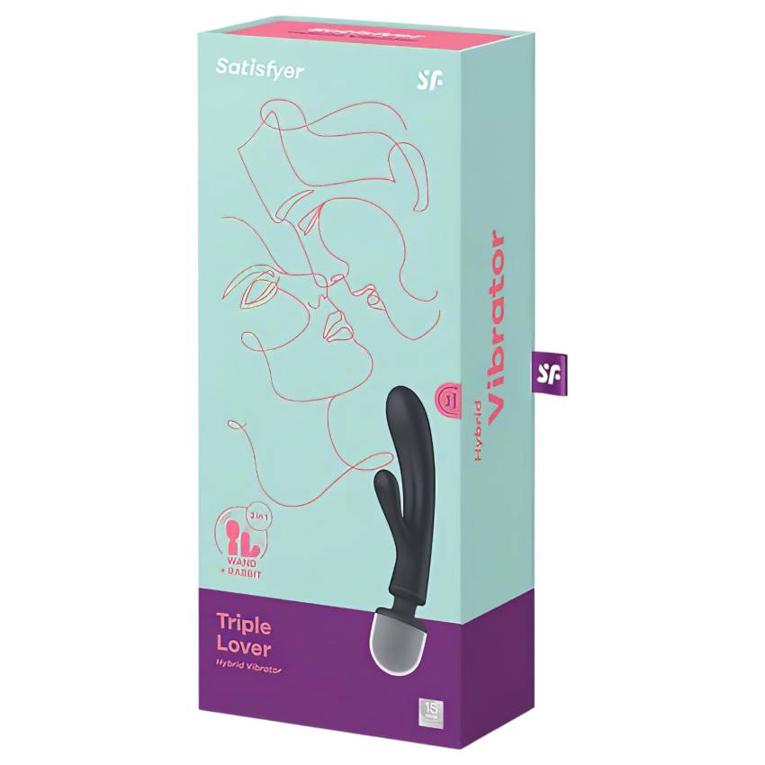 Satisfyer Triple Lover - G-pont és masszírozó vibrátor (ezüst) - Image 2