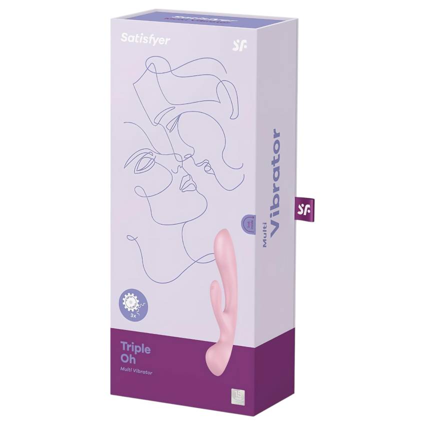 Satisfyer Triple Oh - akkus, csiklókaros vibrátor (pink) - Image 6