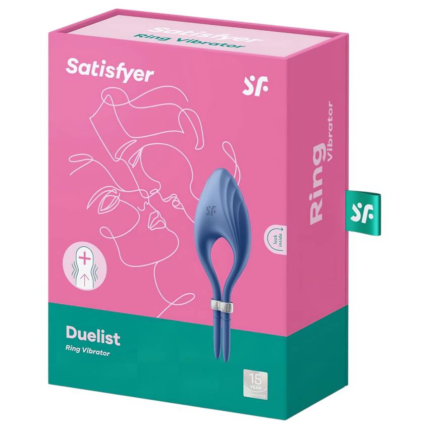 Satisfyer Duelist - akkus vibrációs péniszgyűrű (kék) - Image 6