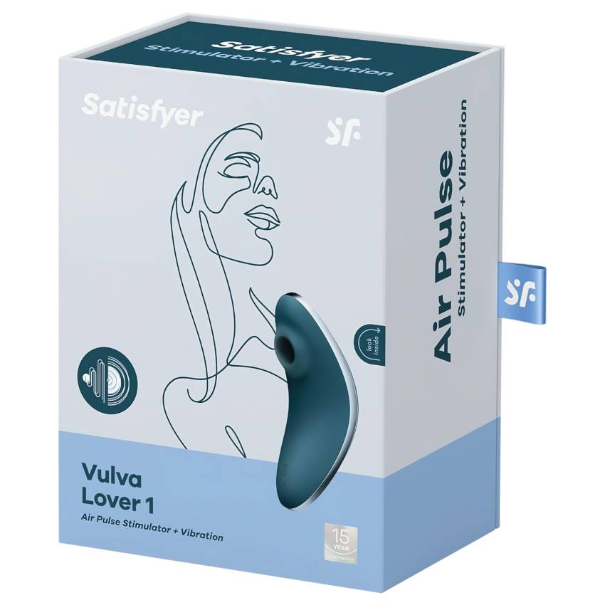 Satisfyer Vulva Lover 1 - akkus léghullámos csikló vibrátor (kék) - Image 5
