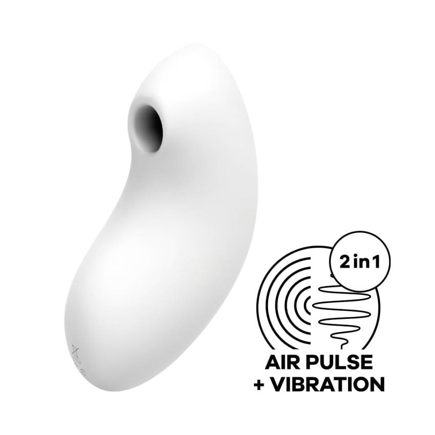 Satisfyer Vulva Lover 2 - léghullámos csikló vibrátor (fehér) - Image 10
