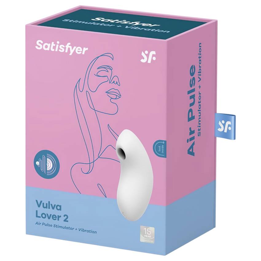 Satisfyer Vulva Lover 2 - léghullámos csikló vibrátor (fehér) - Image 9