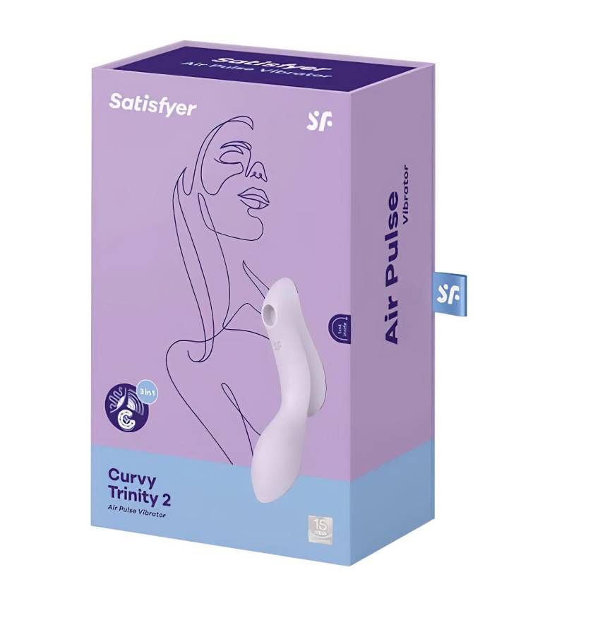 Satisfyer Curvy Trinity 2 - léghullámos 2in1 vibrátor (lila) - Image 4