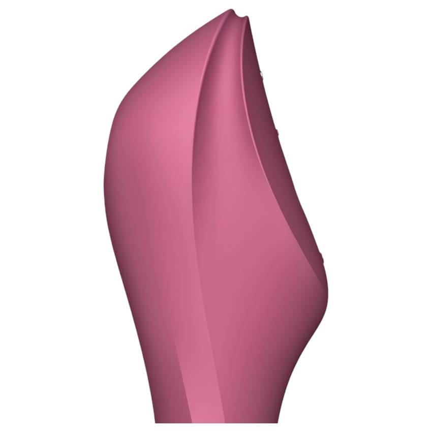 Satisfyer Curvy Trinity 3 - léghullámos 2in1 vibrátor (piros) - Image 3