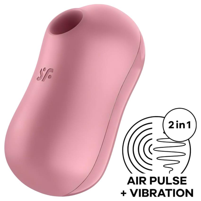Satisfyer Cotton Candy - léghullámos csikló vibrátor (korall) - Image 7