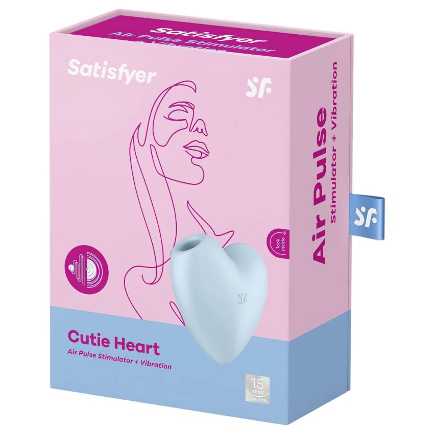 Satisfyer Cutie Heart - akkus léghullámos csikló vibrátor (kék) - Image 6