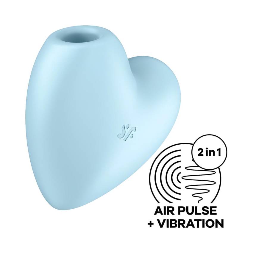 Satisfyer Cutie Heart - akkus léghullámos csikló vibrátor (kék) - Image 7