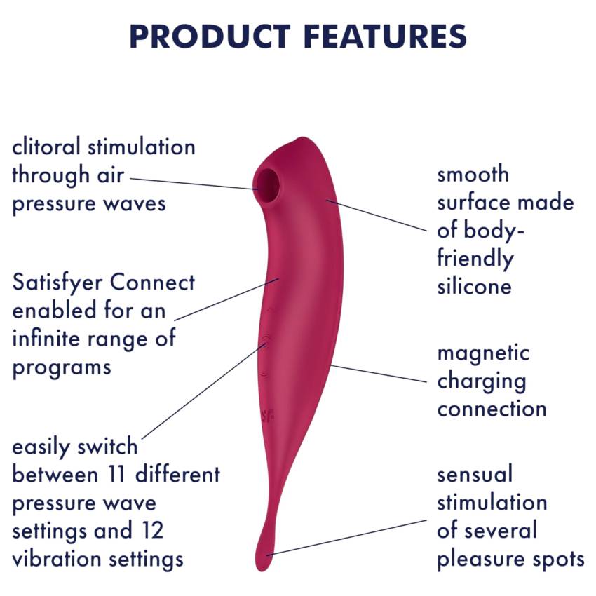 Satisfyer Twirling Pro - okos 2in1 csikló vibrátor (piros) - Image 7