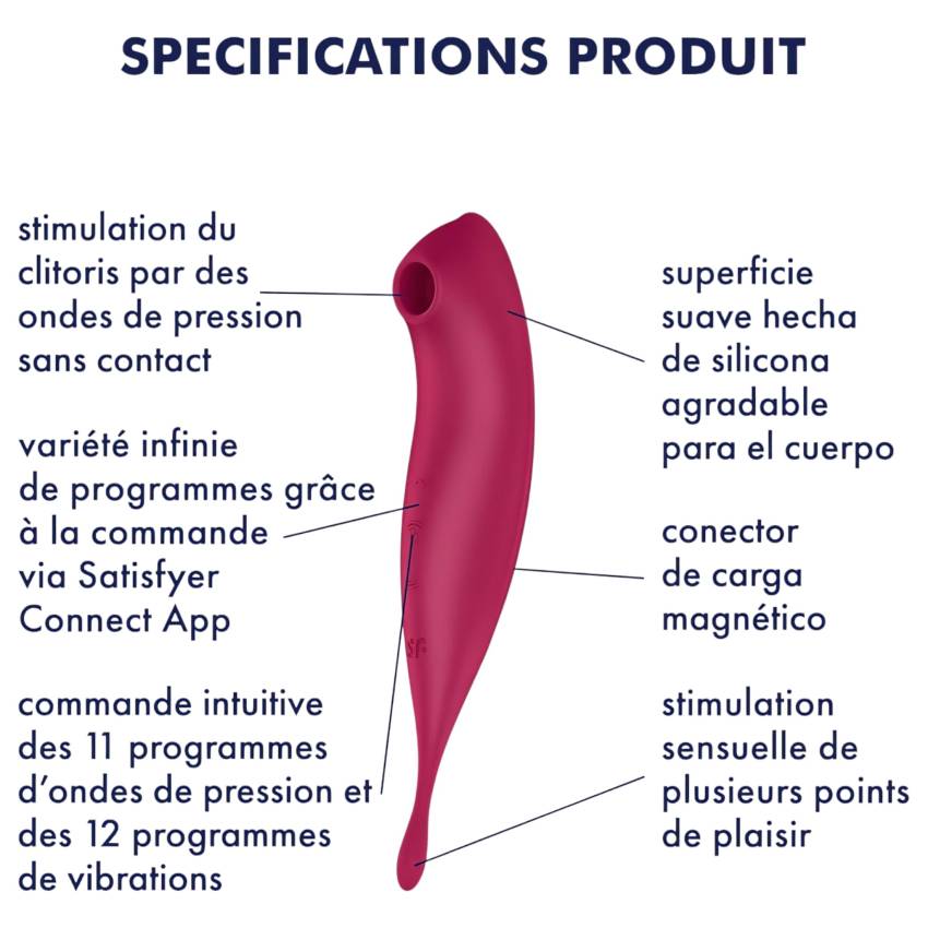 Satisfyer Twirling Pro - okos 2in1 csikló vibrátor (piros) - Image 8