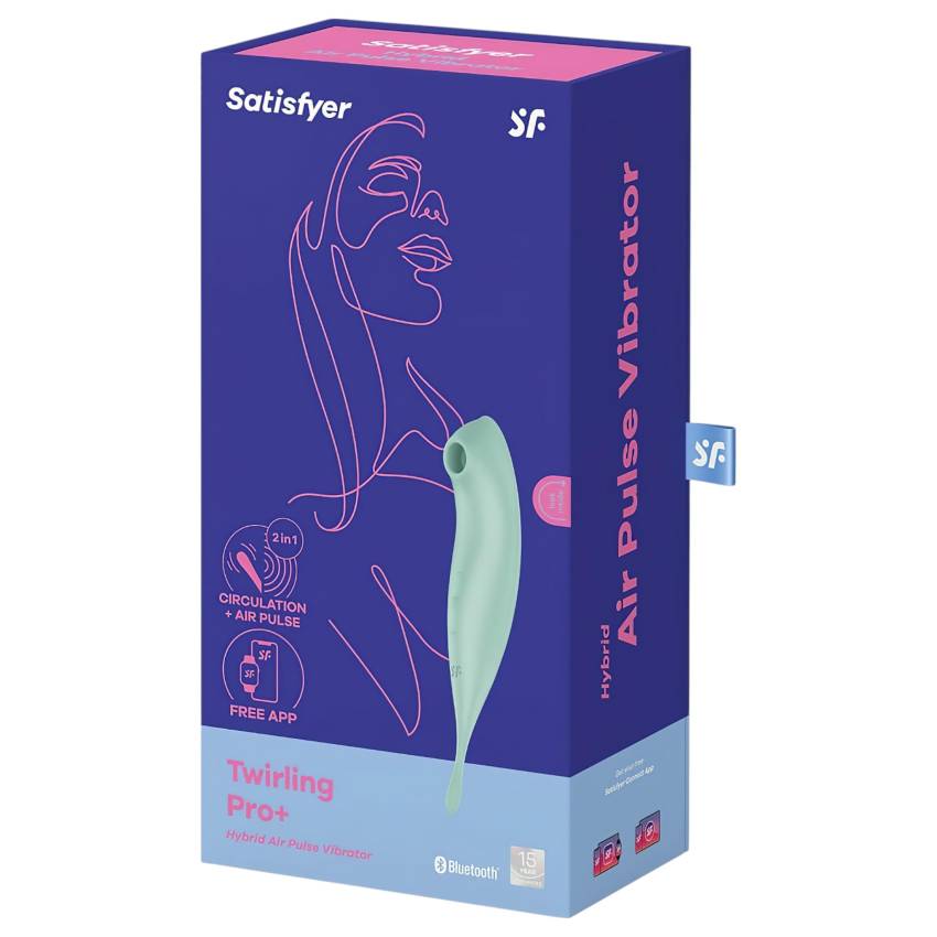 Satisfyer Twirling Pro - okos 2in1 csikló vibrátor (menta) - Image 6