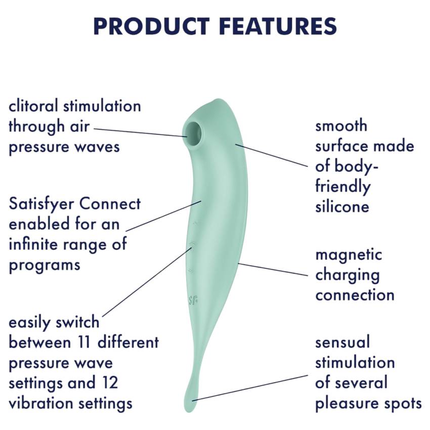 Satisfyer Twirling Pro - okos 2in1 csikló vibrátor (menta) - Image 7