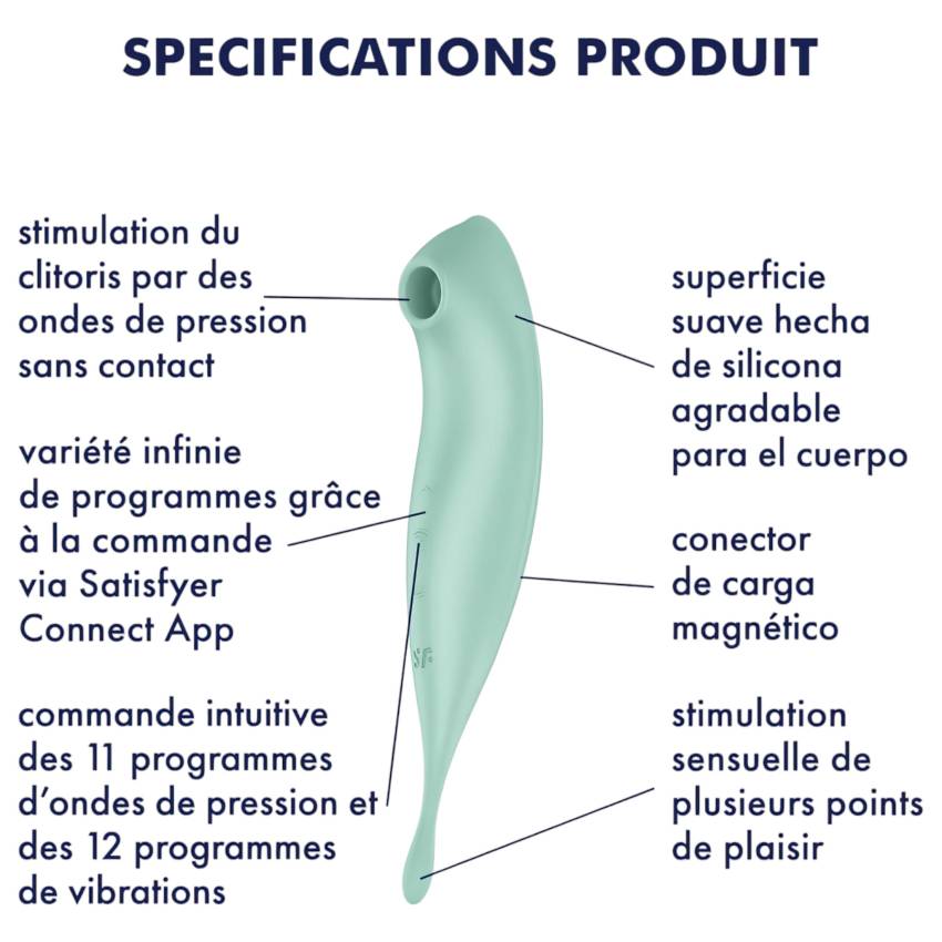 Satisfyer Twirling Pro - okos 2in1 csikló vibrátor (menta) - Image 8