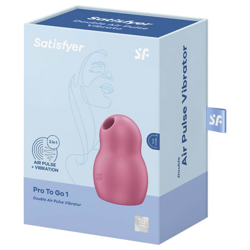 Satisfyer Pro To Go 1 - akkus, léghullámos csiklóizgató (piros) - Image 6