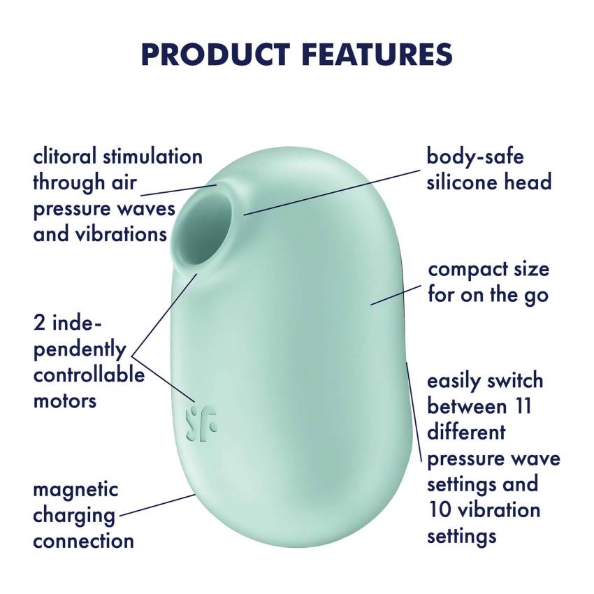 Satisfyer Pro To Go 2 - akkus, léghullámos csiklóizgató (menta) - Image 8