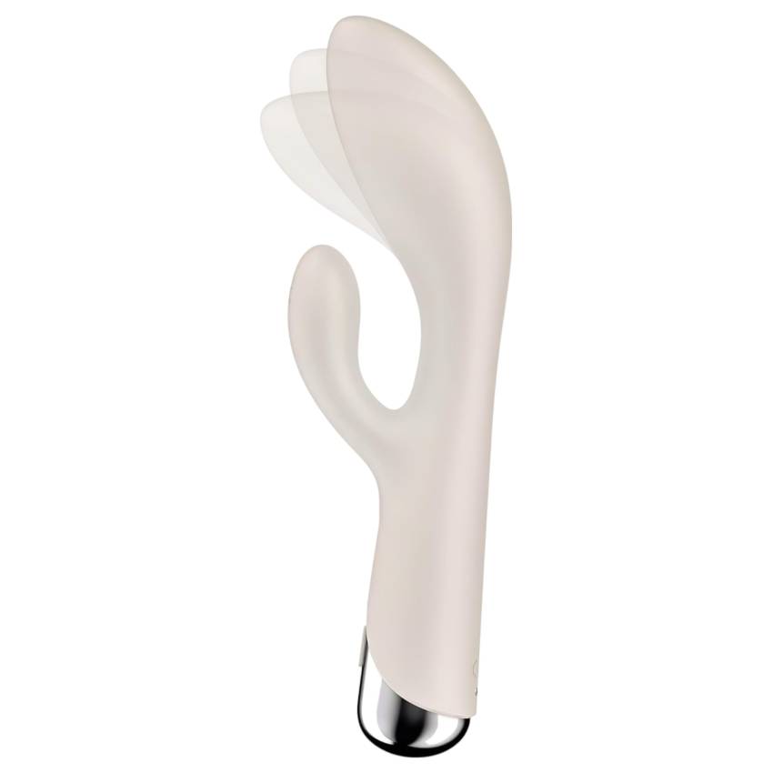 Satisfyer Spinning Rabbit 1 - forgó csiklókaros vibrátor (bézs) - Image 2