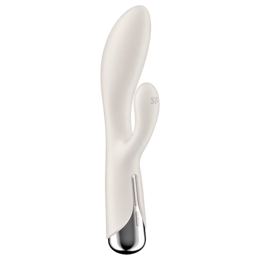 Satisfyer Spinning Rabbit 1 - forgó csiklókaros vibrátor (bézs) - Image 4