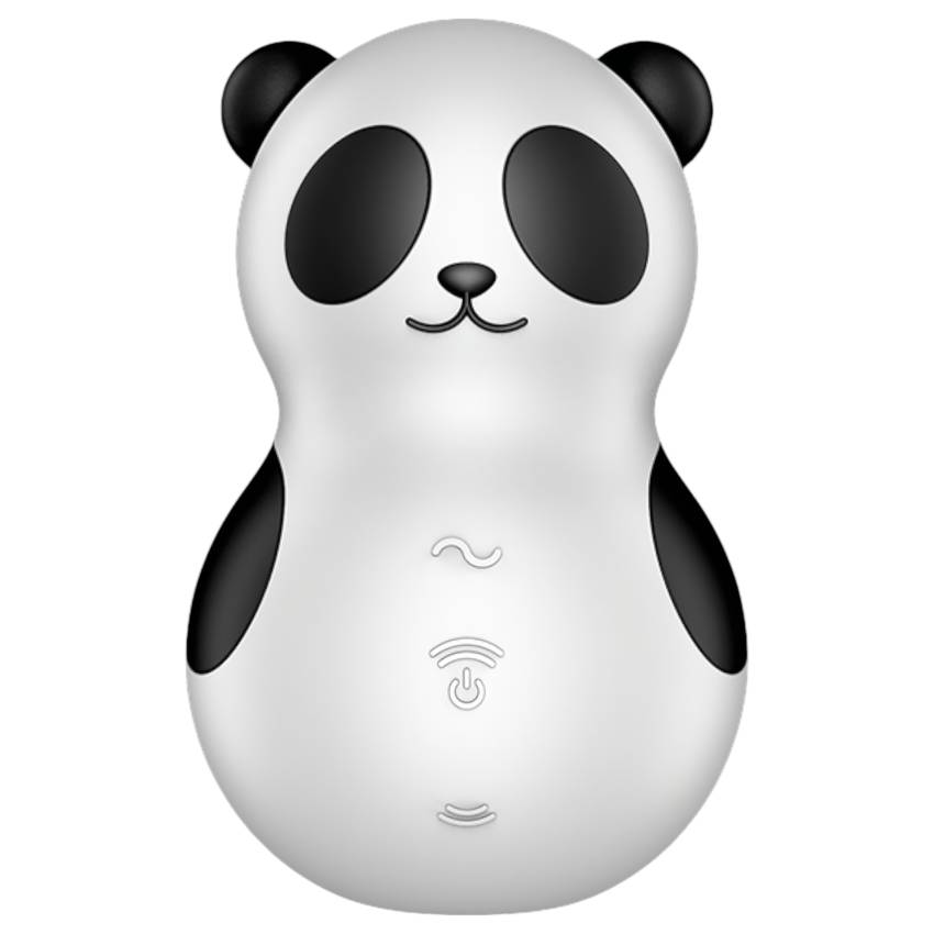 Satisfyer Pocket Panda - léghullámos csiklóizgató (fekete) - Image 3