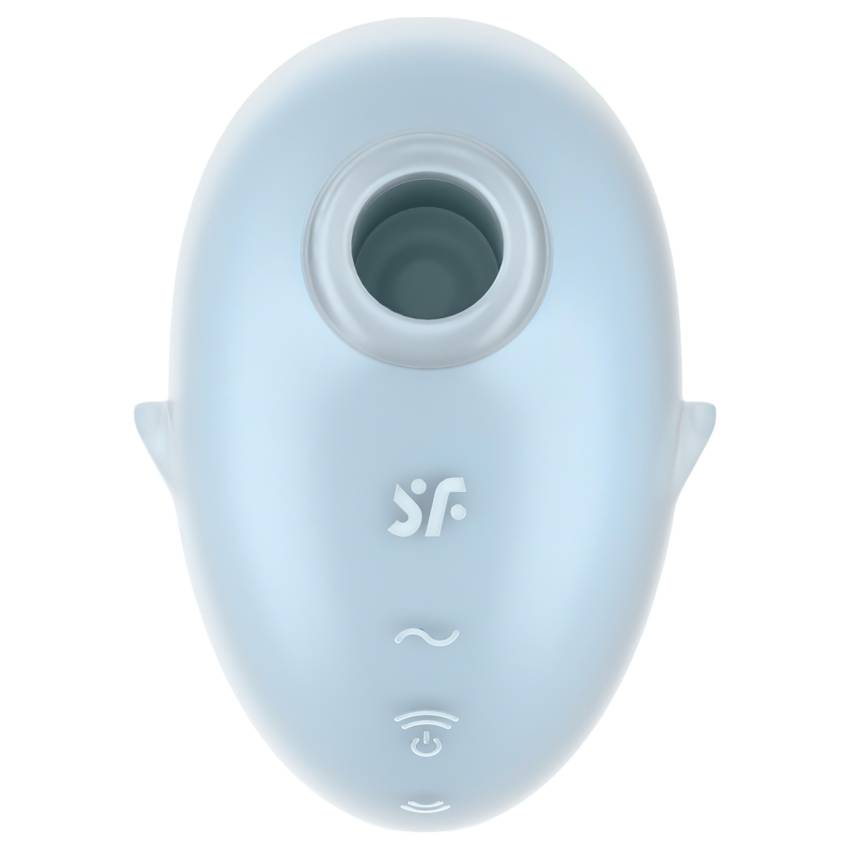 Satisfyer Cutie Ghost - akkus, léghullámos csiklóizgató (kék) - Image 4