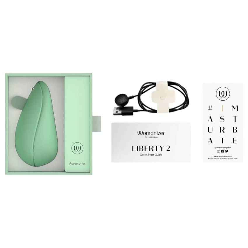 Womanizer Liberty 2 - akkus léghullámos csiklóizgató (zöld) - Image 8