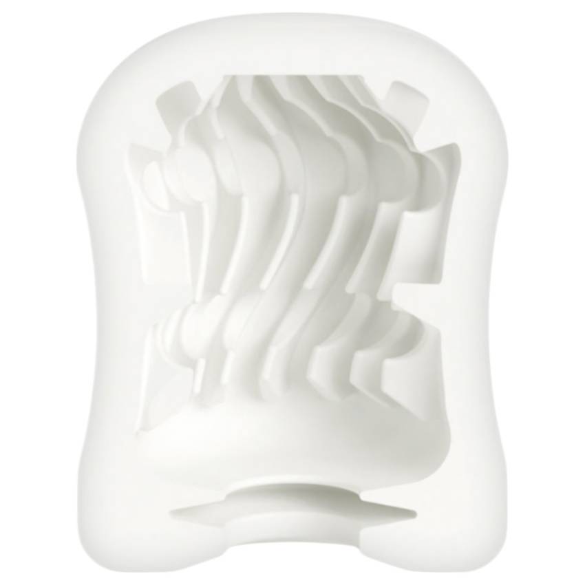 Mystim MasturbaTIN Swirl Girl - hullámos maszturbátor (fehér) - Image 2