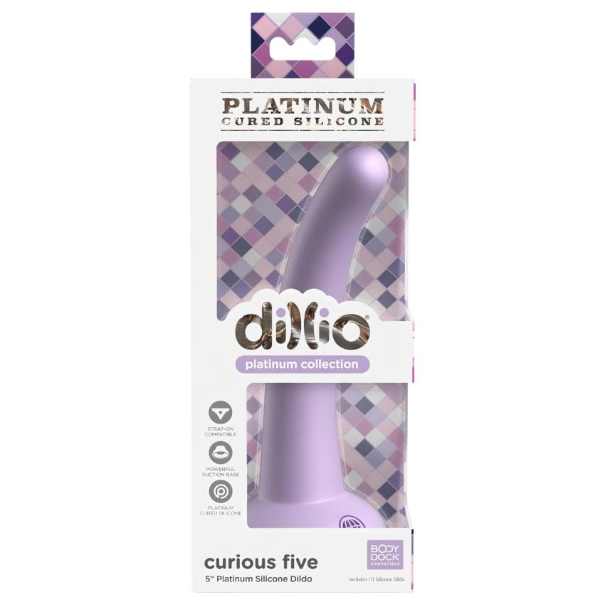 Dillio Curious Five - tapadókorongos dildó (15cm) - lila - Image 2