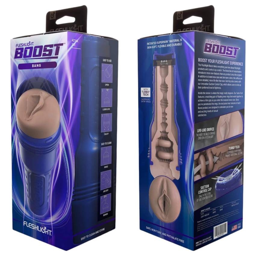 Fleshlight Boost Bang - élethű műpunci maszturbátor (natúr) - Image 2
