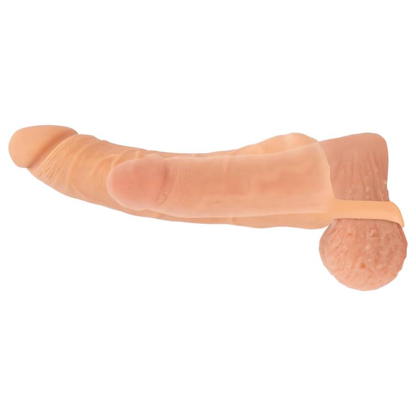 Nature Skin - 2in1 műpunci és péniszköpeny - 23cm (natúr) - Image 6