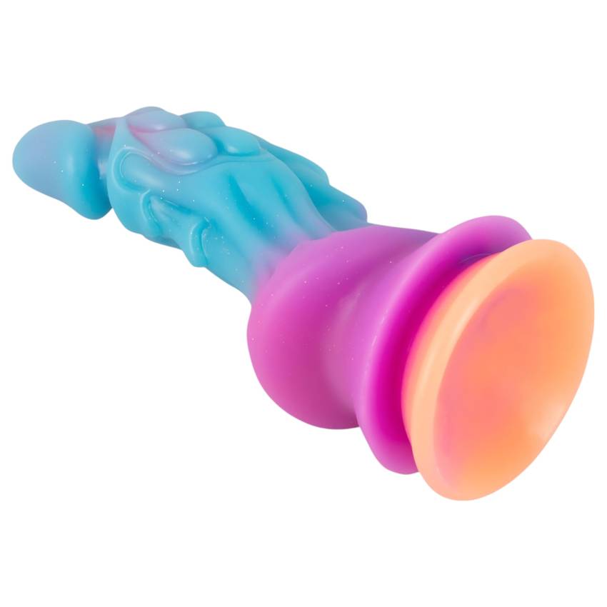 Beasty Cocks - földönkívüli szilikon dildó (kék-narancs) - Image 2