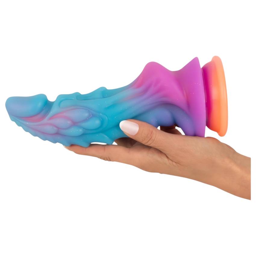 Beasty Cocks - földönkívüli szilikon dildó (kék-narancs) - Image 6