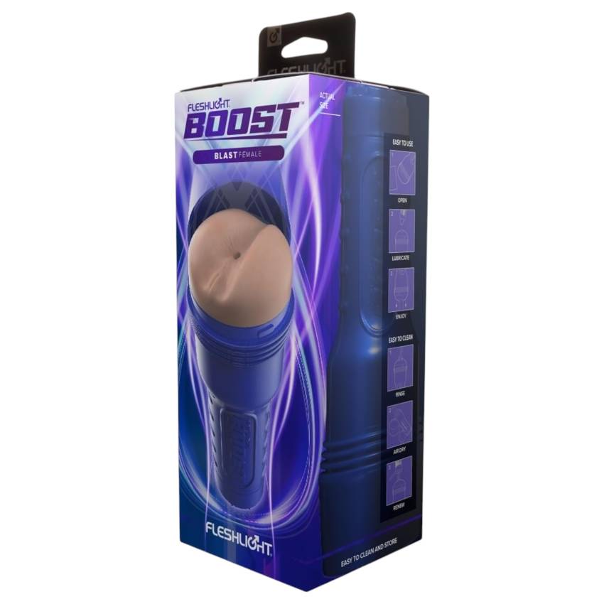 Fleshlight Boost Blast - élethű popsi maszturbátor (natúr) - Image 8