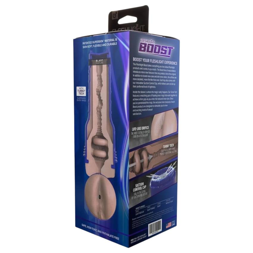 Fleshlight Boost Blast - élethű popsi maszturbátor (natúr) - Image 9