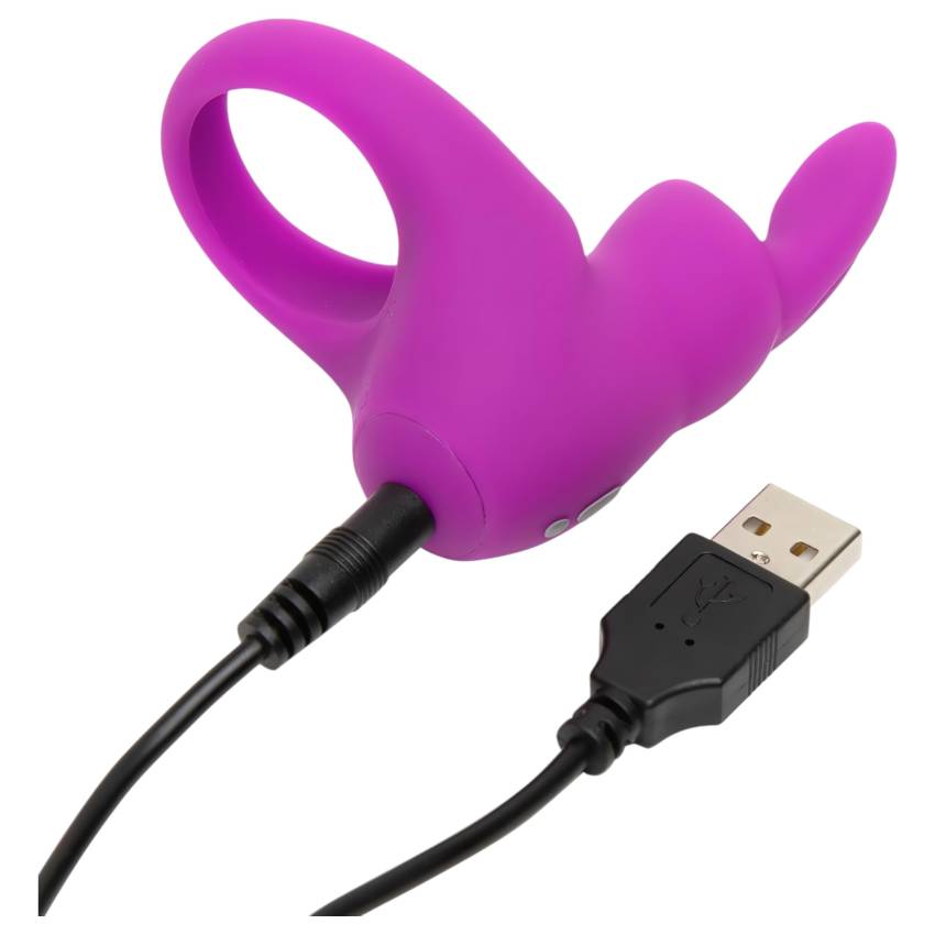Happyrabbit Cock - akkus vibrációs péniszgyűrű (lila) - Image 3
