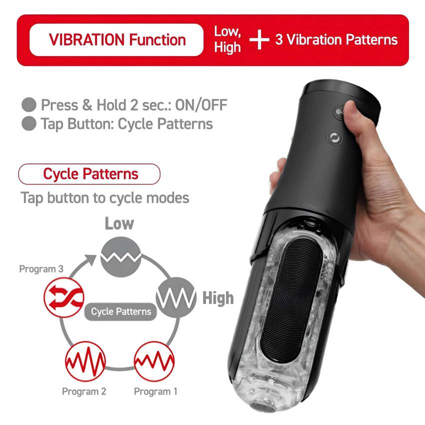 TENGA Flip 0 Electronic - automata maszturbátor (fekete) - Image 3