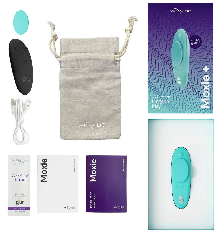 We-Vibe Moxie+ - rádiós, okos csikló vibrátor (türkiz) - Image 7
