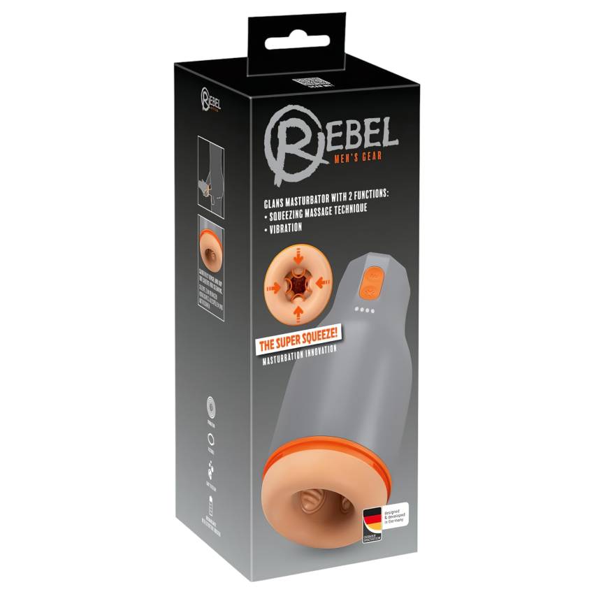 Rebel - vízálló szorító maszturbátor (natúr-szürke) - Image 9