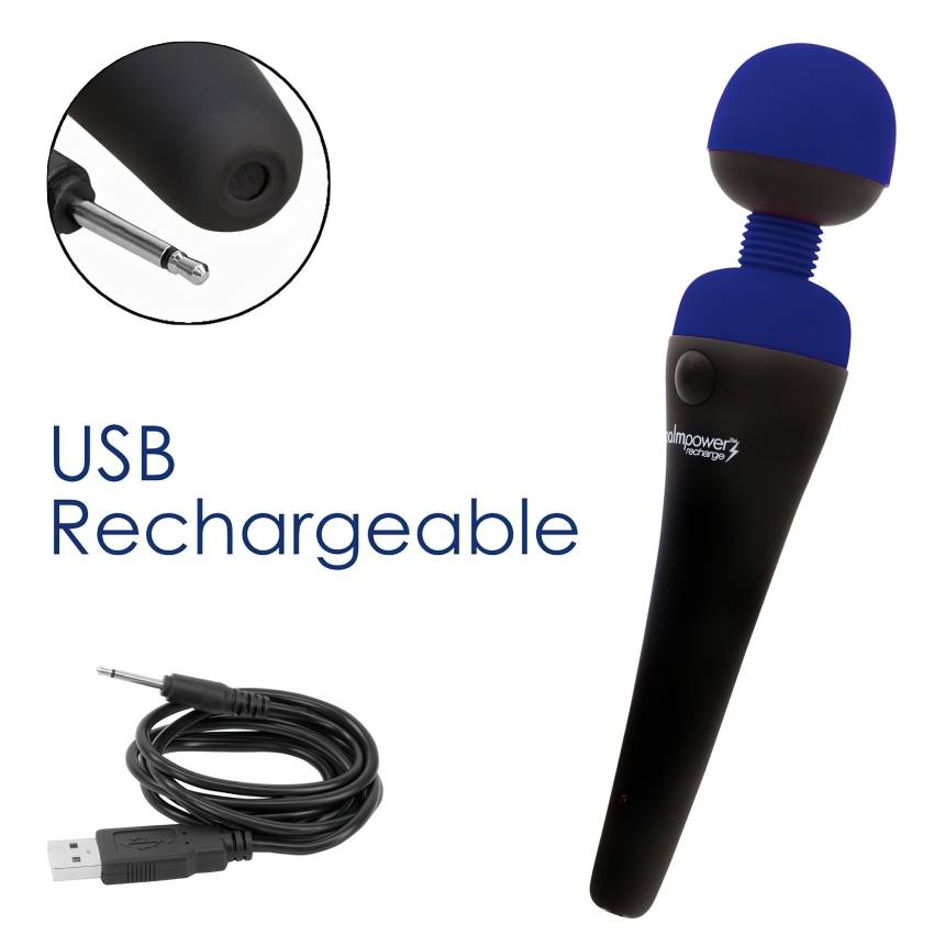 PalmPower recharge - akkus masszírozó vibrátor (kék) - Image 6