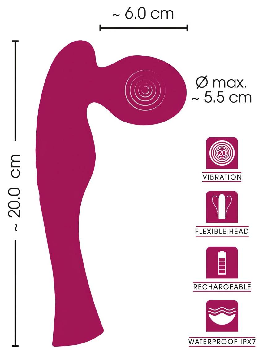 SMILE Special Wand - akkus masszírozó vibrátor (pink) - Image 7