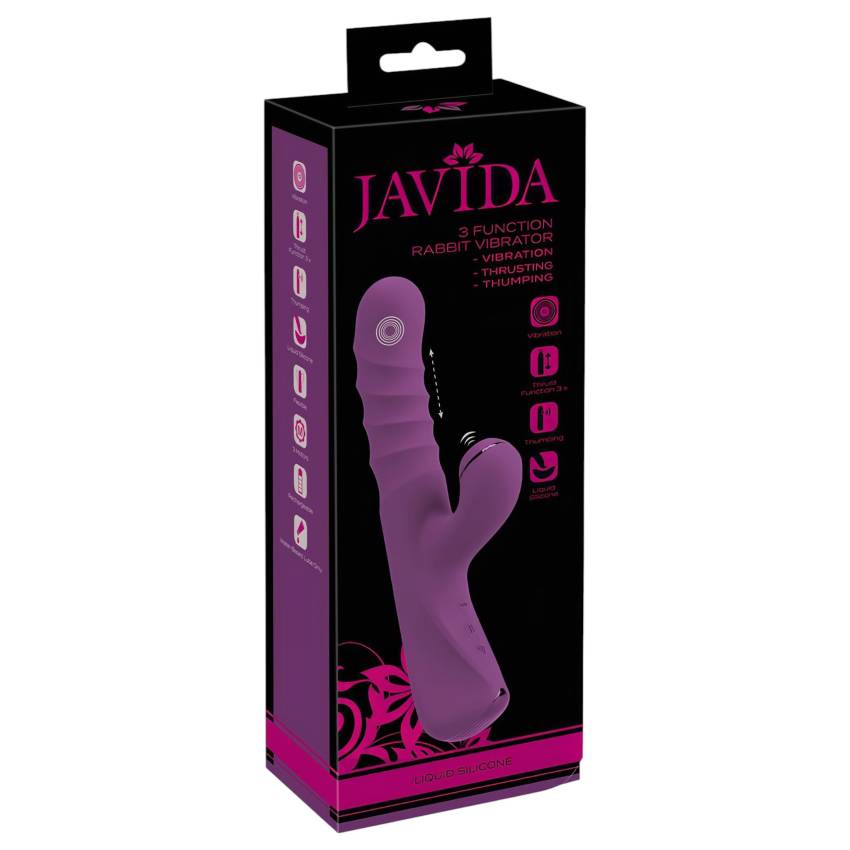 Javida - 3in1 nyuszis vibrátor (lila) - Image 2